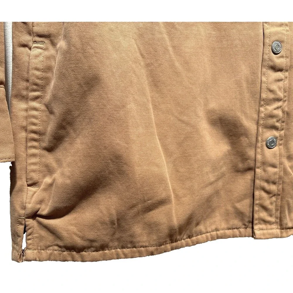 Levi Strauss Utility Shirt Jacket Canvas Snap Up Signature Collection Tan Sm NWT - Picture 9 of 16